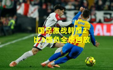 国足激战韩国2比3憾负全场回放